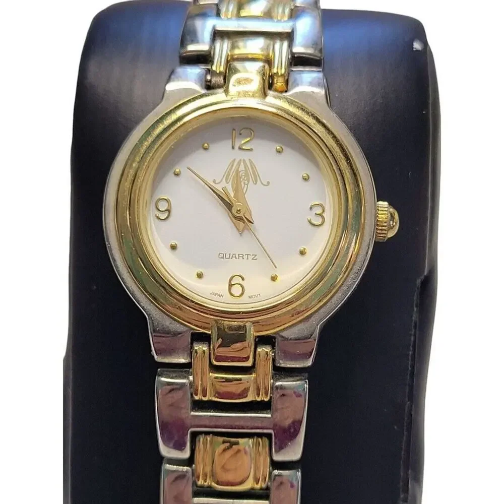 MM Ladies Watch Gold Tone Silver Tone Metal Works
